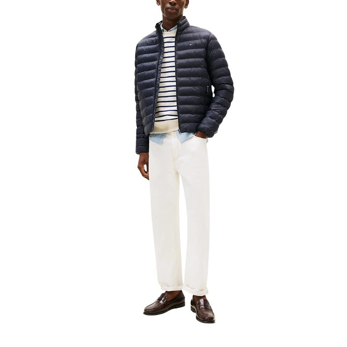 Premium Men’s Blue Nylon Zip-Up Jacket – Spring/Summer Edition