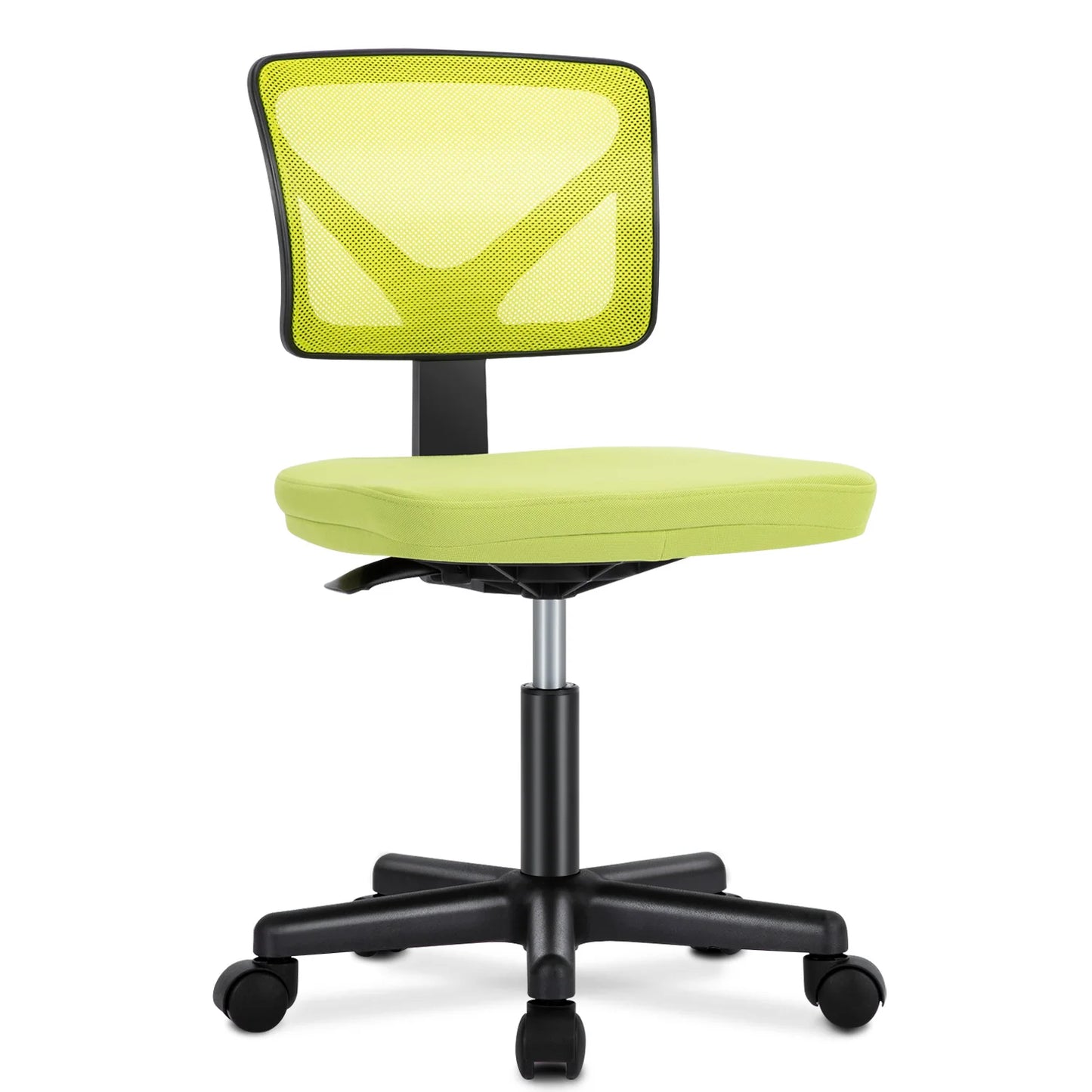 Ergonomic Armless Mesh Office Chair with Adjustable Lumbar Support