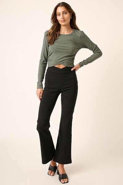 Surplice V Waist Flare Pants for a Flattering and Stylish Look