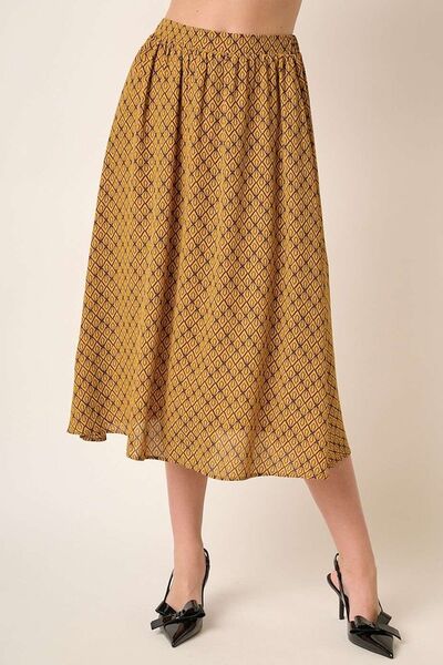 Printed Midi Skirt with Flattering Silhouette for Effortless Style