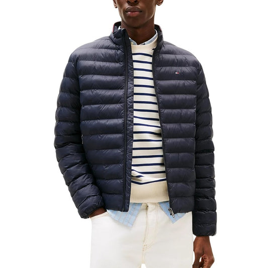 Premium Men’s Blue Nylon Zip-Up Jacket – Spring/Summer Edition