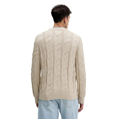 Men’s Beige Organic Cotton Knitwear – Spring/Summer Essential