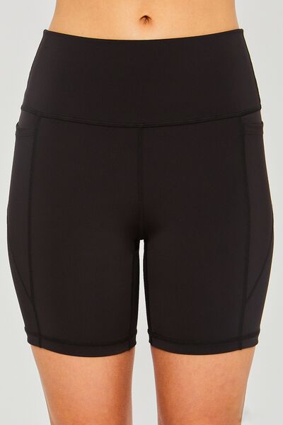 High Waist Seam Detail Active Shorts for Comfort and Style