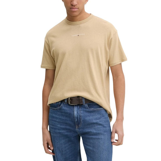 Men’s Beige Classic Cotton T-Shirt – Short Sleeve | Spring/Summer
