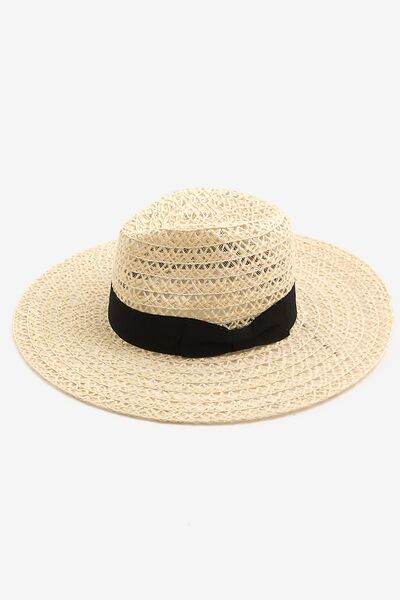 Wide Brim Straw Weave Sun Hat for Summer