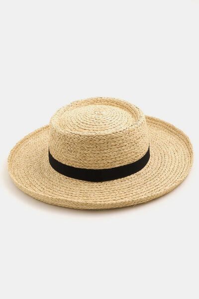 Wide Brim Straw Weave Hat for Stylish Sun Protection