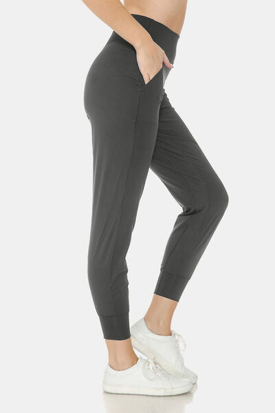 Wide Waistband Slim Fit Active Joggers for Comfort and Style