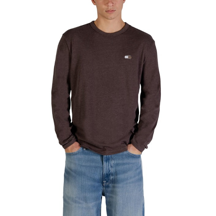 Men’s Brown Lightweight Knitwear – Round Neck Long Sleeve