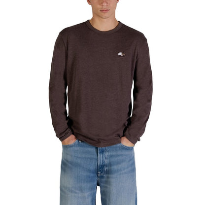 Men’s Brown Lightweight Knitwear – Round Neck Long Sleeve