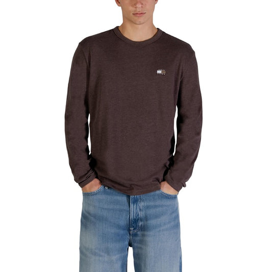 Men’s Brown Lightweight Knitwear – Round Neck Long Sleeve