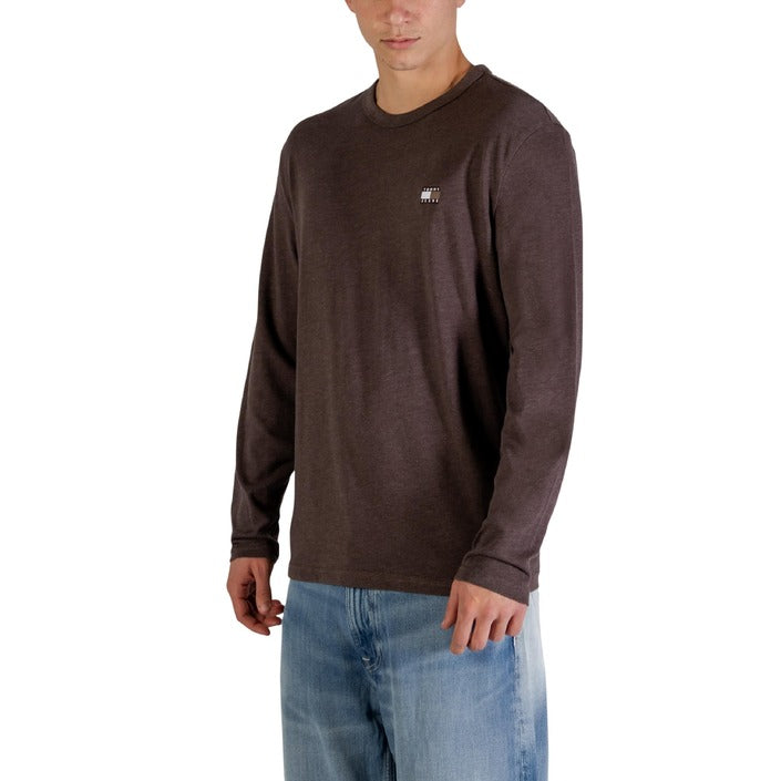 Men’s Brown Lightweight Knitwear – Round Neck Long Sleeve