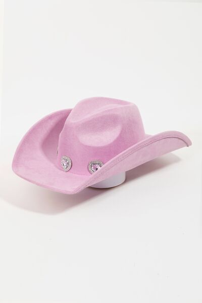 Rhinestone Heart Cowboy Hat for a Chic Western Look