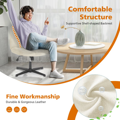 Ergonomic Wide Seat Cross Legged Office Chair with Rocking Function