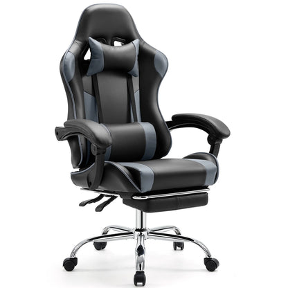Ergonomic Racing Gaming Chair Swivel Leather with Lumbar Support