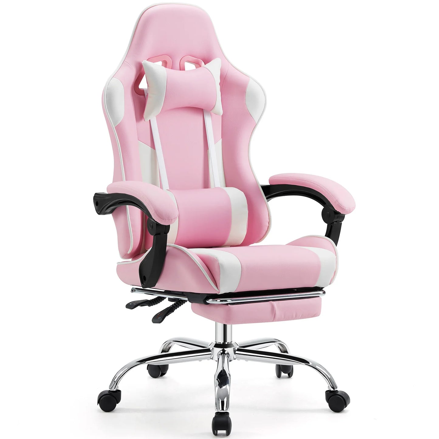 Ergonomic Racing Gaming Chair Swivel Leather with Lumbar Support