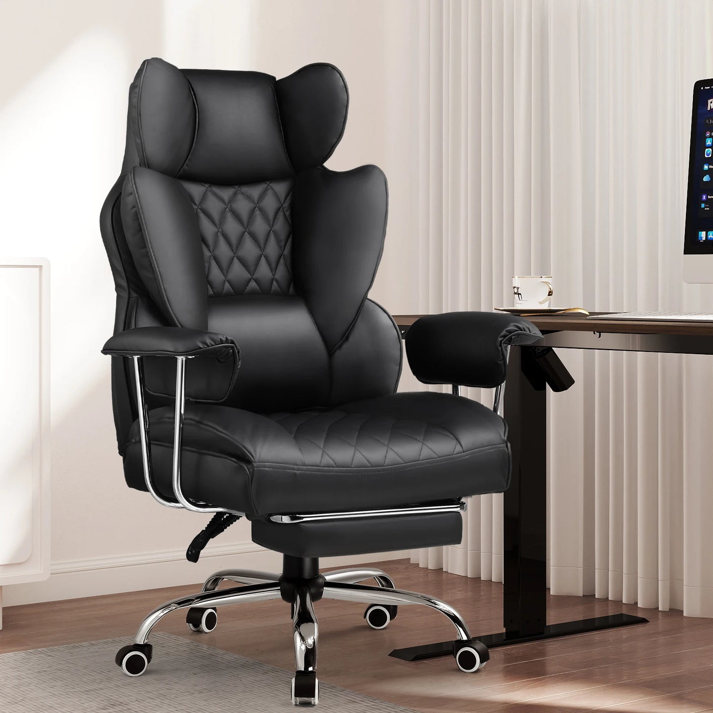 Big and Tall Gaming Chair with Pocket Spring & Footrest