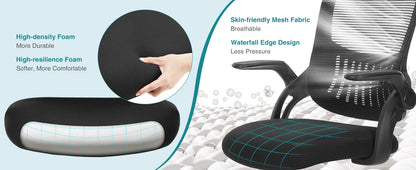 Ergonomic Mesh Office Chair with Adjustable Height and Swivel Wheels