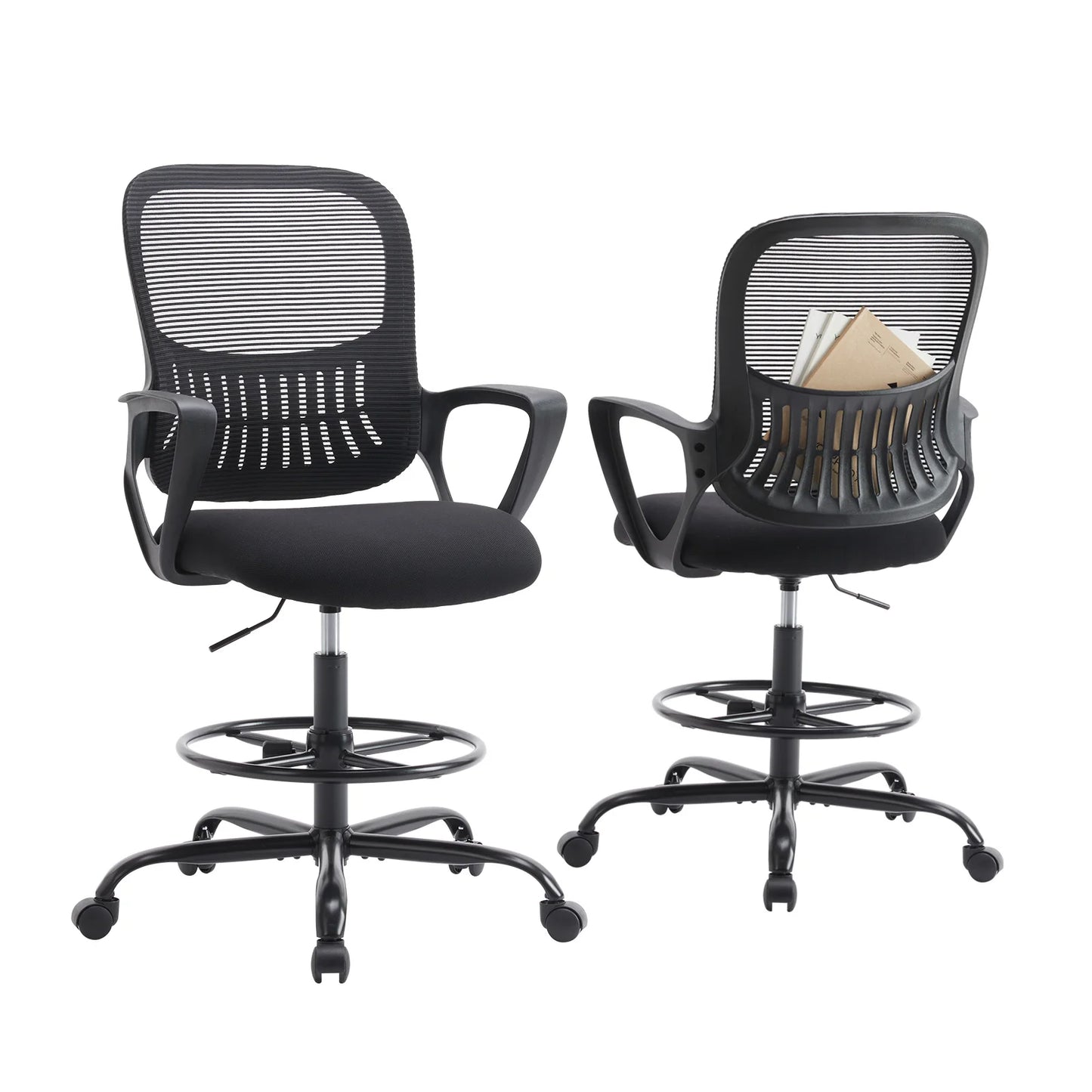 Ergonomic Mesh Office Chair with Adjustable Height and Swivel Wheels