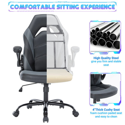 Ergonomic Racing Gaming Chair Adjustable PU Leather Executive Office Desk Seat