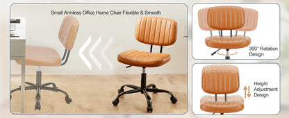 Space-Saving Ergonomic Office Chair with Adjustable Height Lumbar Support