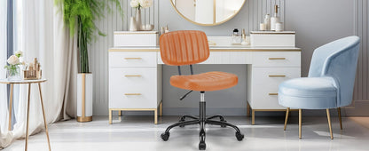 Space-Saving Ergonomic Office Chair with Adjustable Height Lumbar Support
