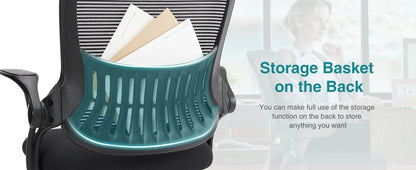 Ergonomic Mesh Office Chair with Adjustable Height and Swivel Wheels