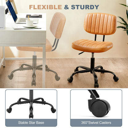 Space-Saving Ergonomic Office Chair with Adjustable Height Lumbar Support