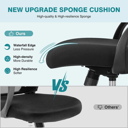 Ergonomic Mesh Office Chair with Adjustable Height and Swivel Wheels