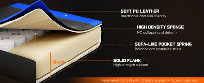 Ergonomic Racing Gaming Chair Swivel Leather with Lumbar Support