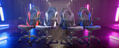 Ergonomic Racing Gaming Chair Adjustable PU Leather Executive Office Desk Seat