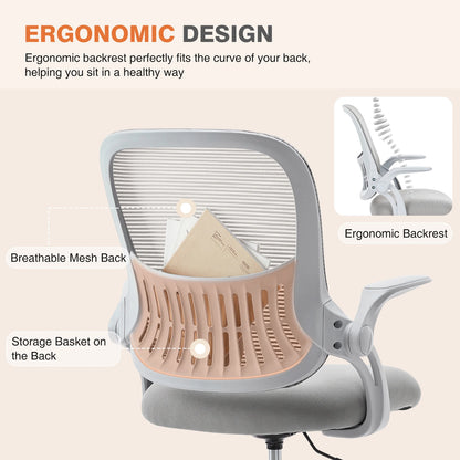 Ergonomic Mesh Office Chair with Adjustable Height and Swivel Wheels