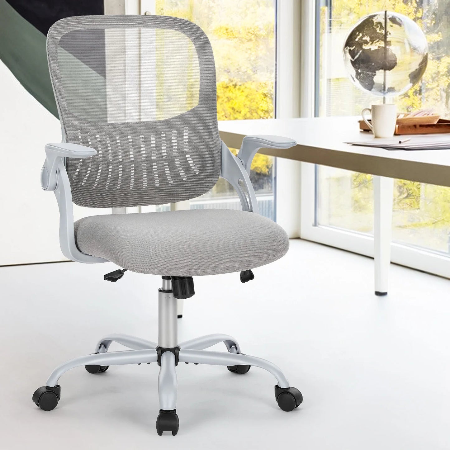 Ergonomic Mesh Office Chair with Adjustable Height and Swivel Wheels
