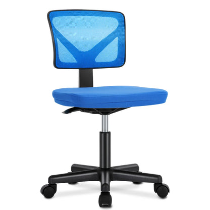 Ergonomic Armless Mesh Office Chair with Adjustable Lumbar Support