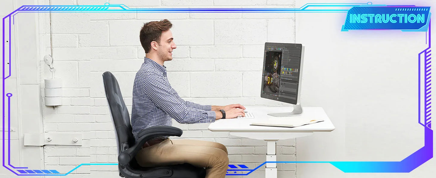 Ergonomic Racing Gaming Chair Adjustable PU Leather Executive Office Desk Seat