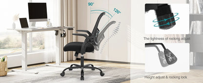 Ergonomic Mesh Office Chair with Adjustable Height and Swivel Wheels