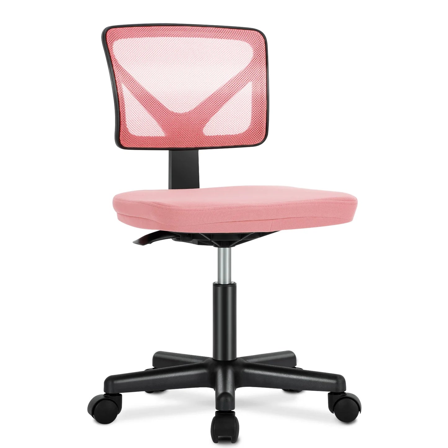 Ergonomic Armless Mesh Office Chair with Adjustable Lumbar Support