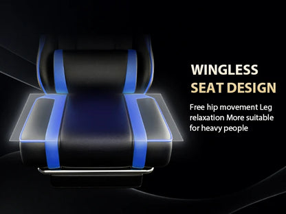 Ergonomic Gaming Chair with Footrest Reclining PU Leather Office Seat