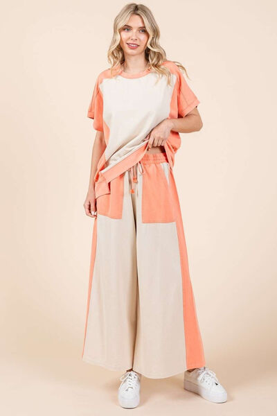 Color Block Wide Leg Pants for a Stylish and Comfortable Fit