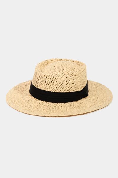 Straw Braided Pork Pie Hat for Stylish Comfort