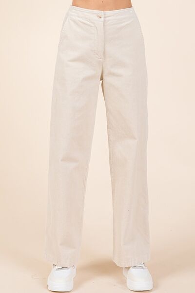 Soft Corduroy Pants with Elastic Waist for Comfort and Style