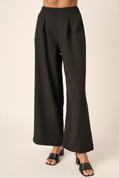 Inverted Pleat Detail Wide Leg Pants for a Polished and Stylish Look